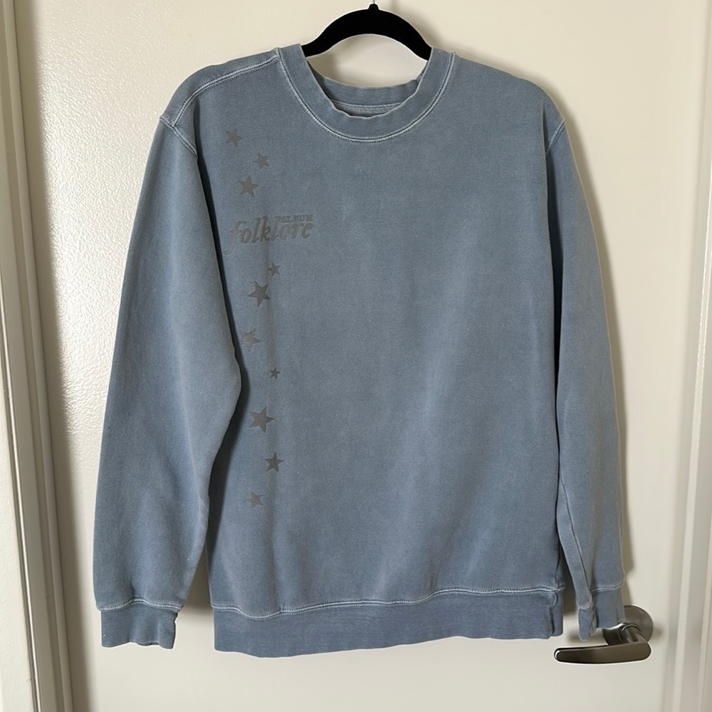 Taylor Swift Light Blue Folklore Light Blue Sweatshirt - Cardigan